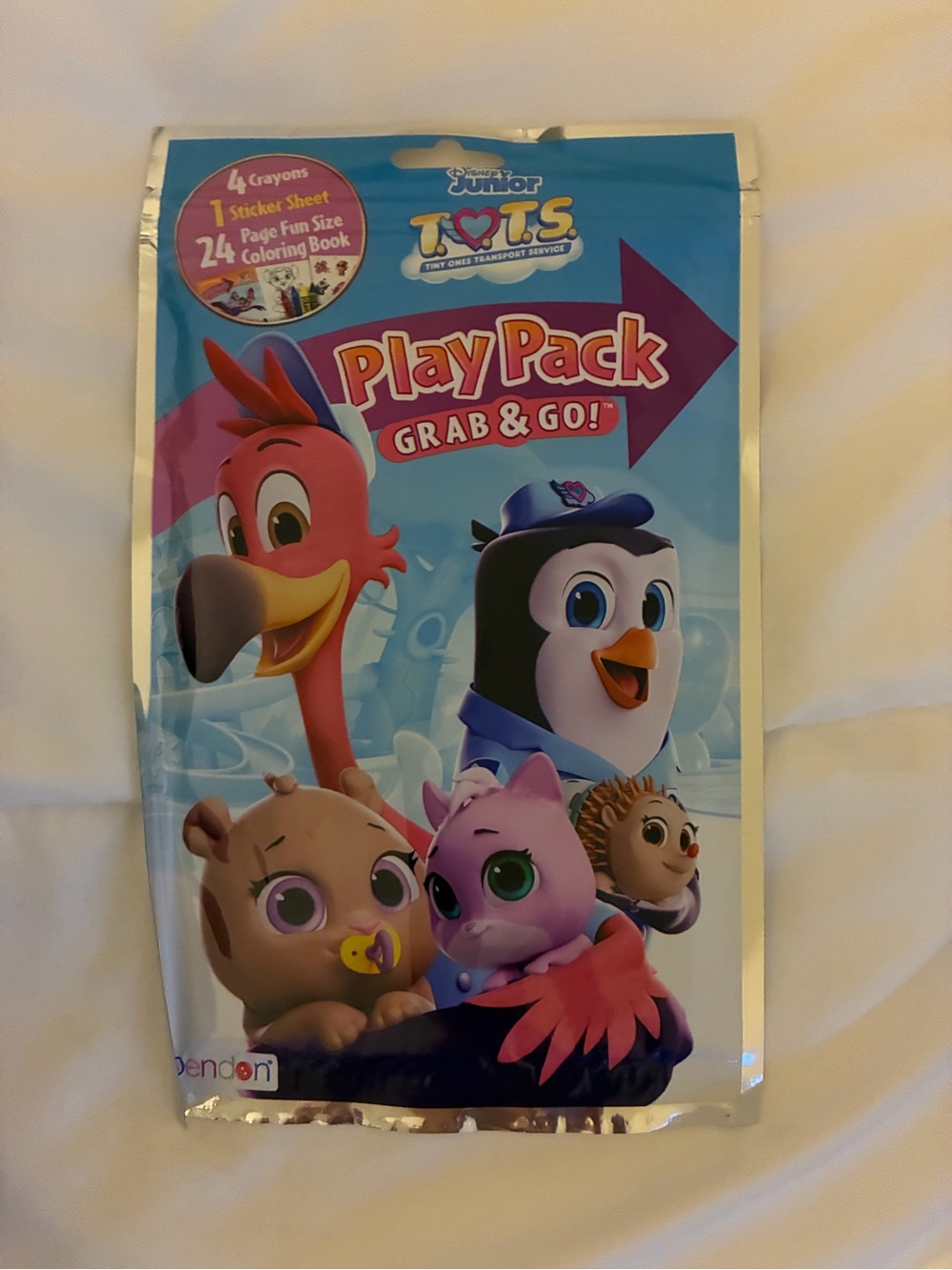Disney Junior T.O.T.S. Play Pack Grab & Go - Blue with Pink Characters NWT!!